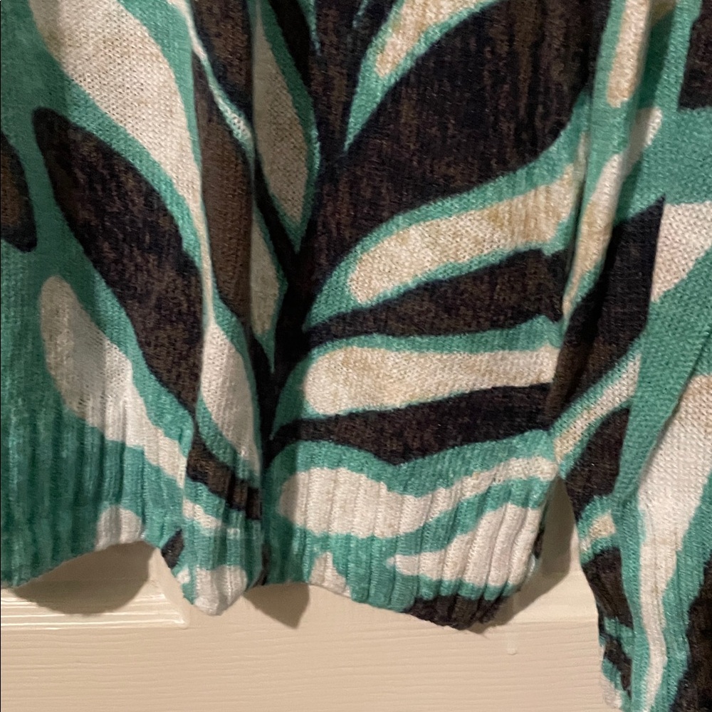 NIC+ZOE Teal and Black Knit Top NWOT - Picture 9 of 16